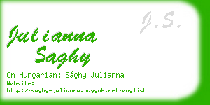julianna saghy business card